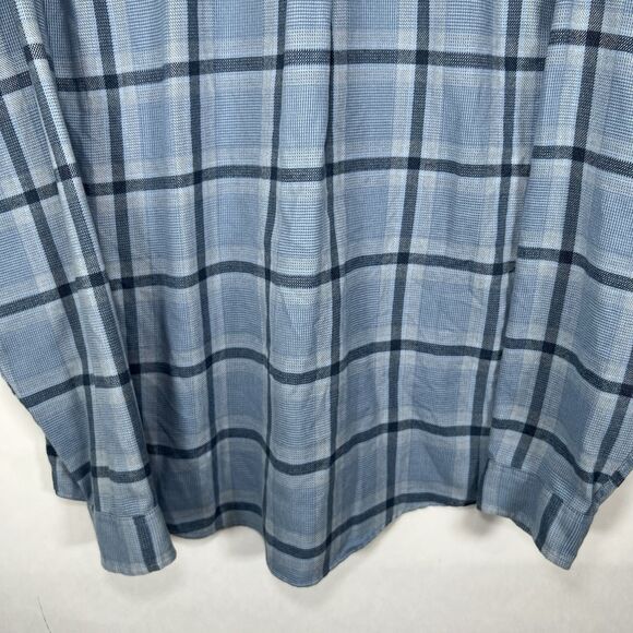 Eddie Bauer Classic Fit Button Up Flannel Shirt Mens Size Large Blue Plaid LS - Picture 13 of 13